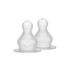 BIBS Baby Bottle Silicone Nipple - 2 pack