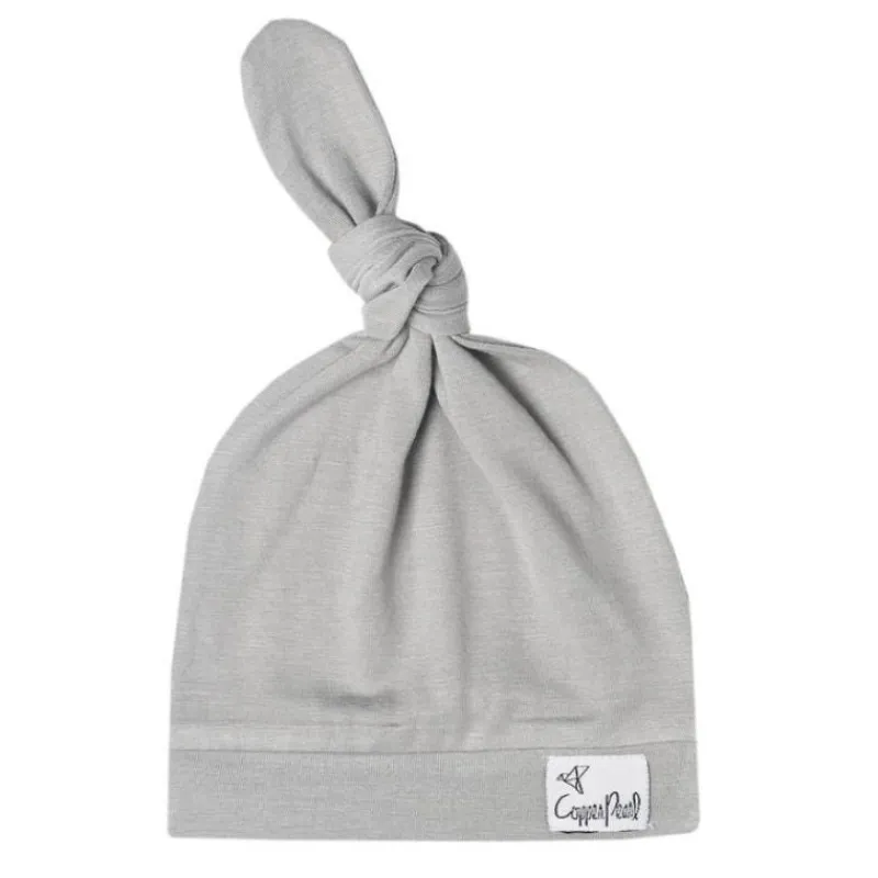 Copper Pearl Baby Top Knot Hats