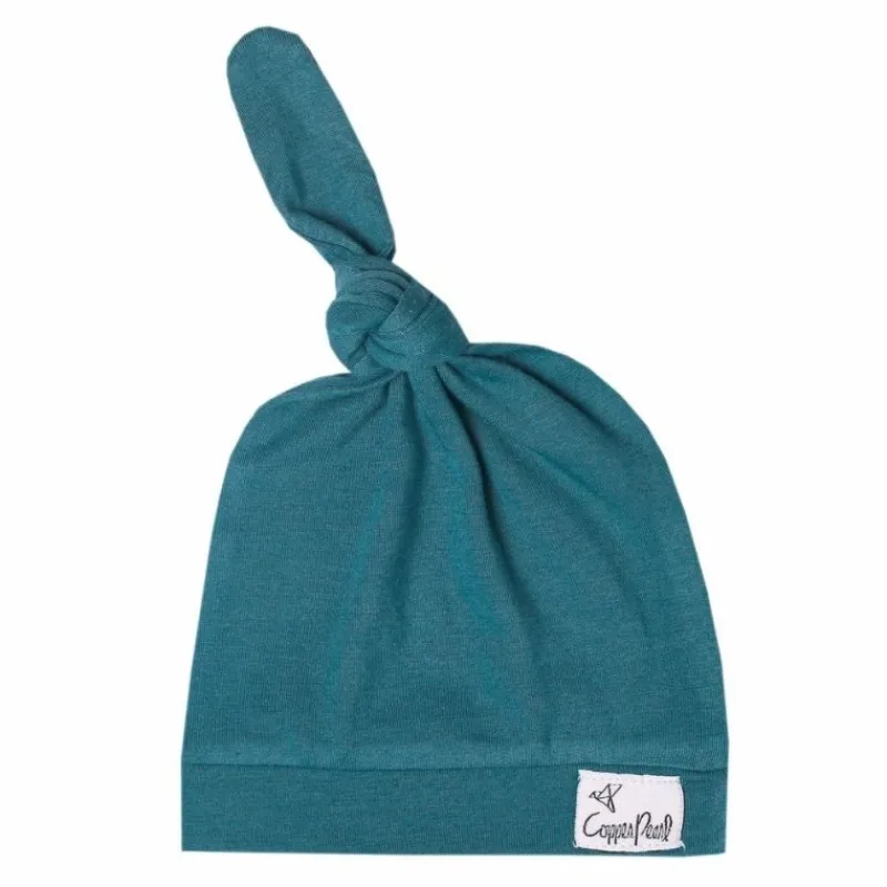 Copper Pearl Baby Top Knot Hats
