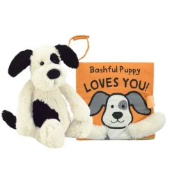 Jellycat Bashful Puppy Loves You Book + Plush Bundle