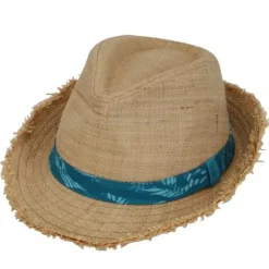 CaliKids Boys Rafia Fedora Hat