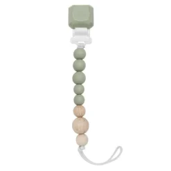 LouLou Lollipop Colour Pop Silicone & Wood Pacifier Clips