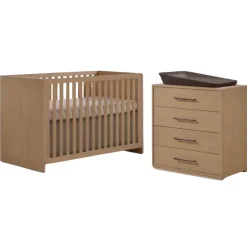 Tulip Juvenile Contempo Island Convertible Crib + 4-Drawer Dresser Combo