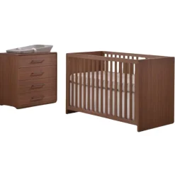 Tulip Juvenile Contempo Island Convertible Crib + 4-Drawer Dresser Combo
