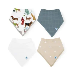 Little Unicorn Cotton Muslin + Fleece Bandana Bib