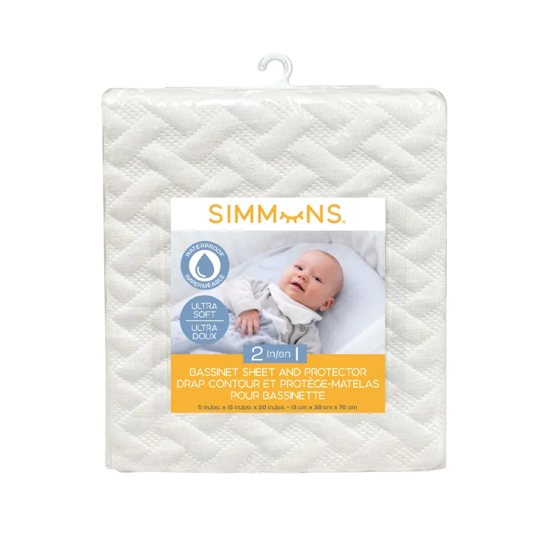 Simmons 2-in-1 Bassinet Sheet and Protector