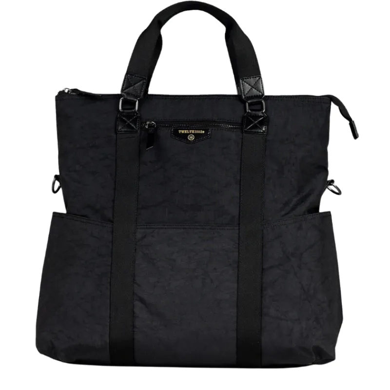 TWELVElittle 3-IN-1 Foldover Tote - Black