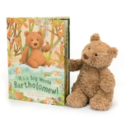 Jellycat It's A Big World Bartholomew Book + Plush Bundle