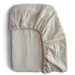 Mushie Mini Muslin Crib Sheet