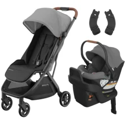 UPPAbaby Minu V3 Stroller + Aria Infant Car Seat + Car Seat Adapters Travel System
