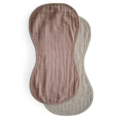 Mushie Muslin Burp Cloth Set - 2 Pack