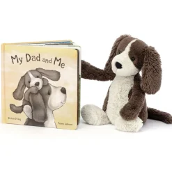 Jellycat My Dad and Me Book & Bashful Fudge Puppy Bundle