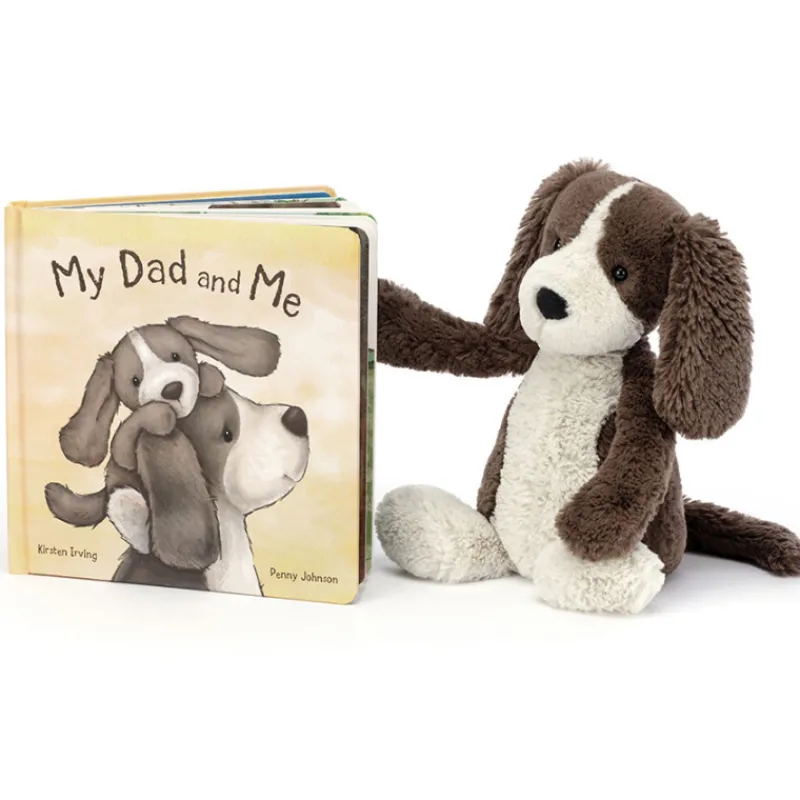 Jellycat My Dad and Me Book & Bashful Fudge Puppy Bundle