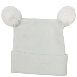 Kidcentral Essentials Newborn Knitted Double PomPom Hat