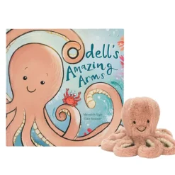 Jellycat Odell's Amazing Arms Book + Plush Bundle