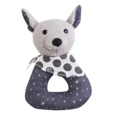 Apple Park Organic Pattern Rattle - Bat