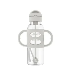 Dr Brown's 8oz Sippy Straw Bottle - Grey