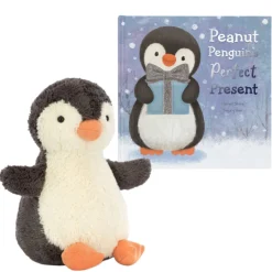 Jellycat Peanut Penguin’s Perfect Present Book + Plush Bundle