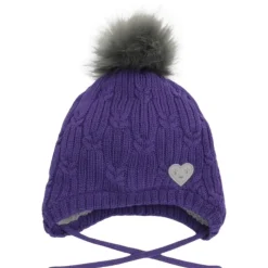 CaliKids Pom Pom Heart Hat