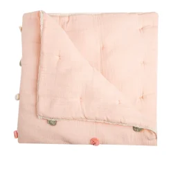 Crane Pom Pom Quilted Baby Blanket