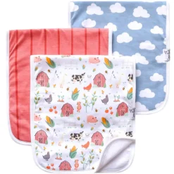 Copper Pearl Premium Burp Cloths - 3 Pack