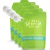 Little Green Pouch Reusable 7oz Food Pouch - 4 pack
