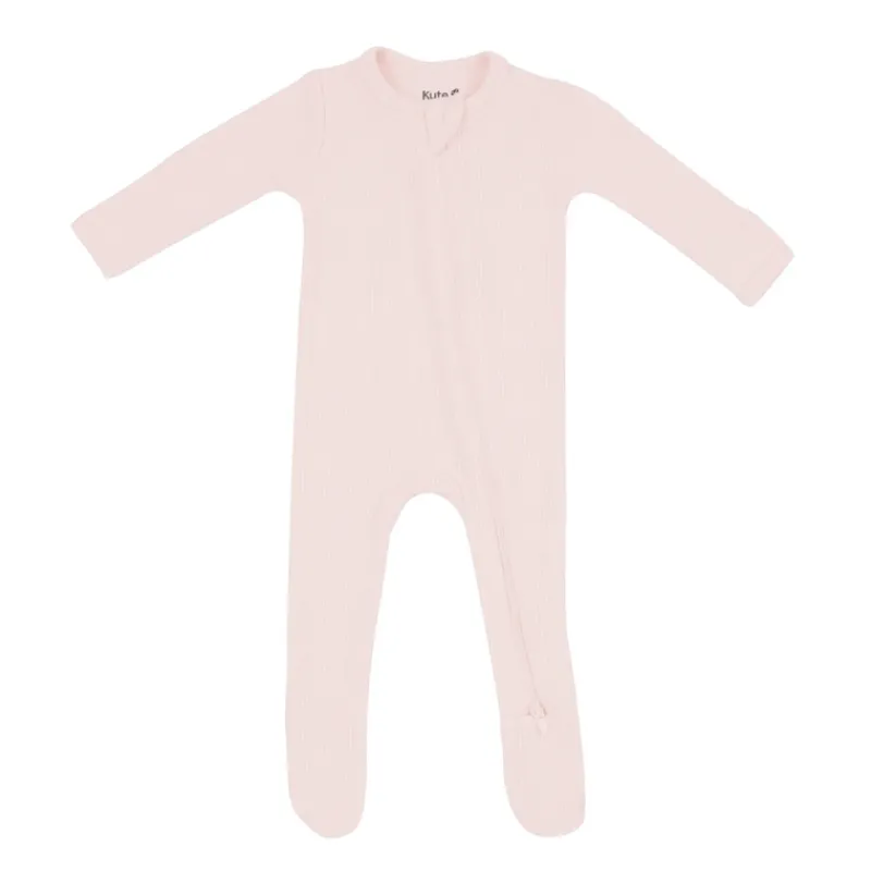 Kyte Baby Ribbed Bamboo Zipper Footie