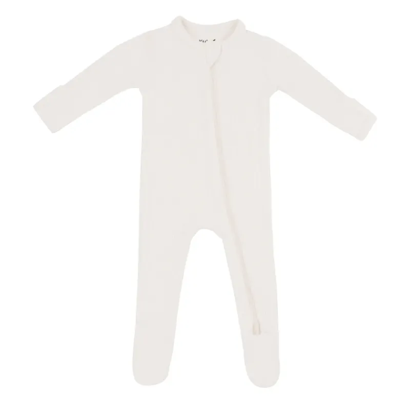 Kyte Baby Ribbed Bamboo Zipper Footie