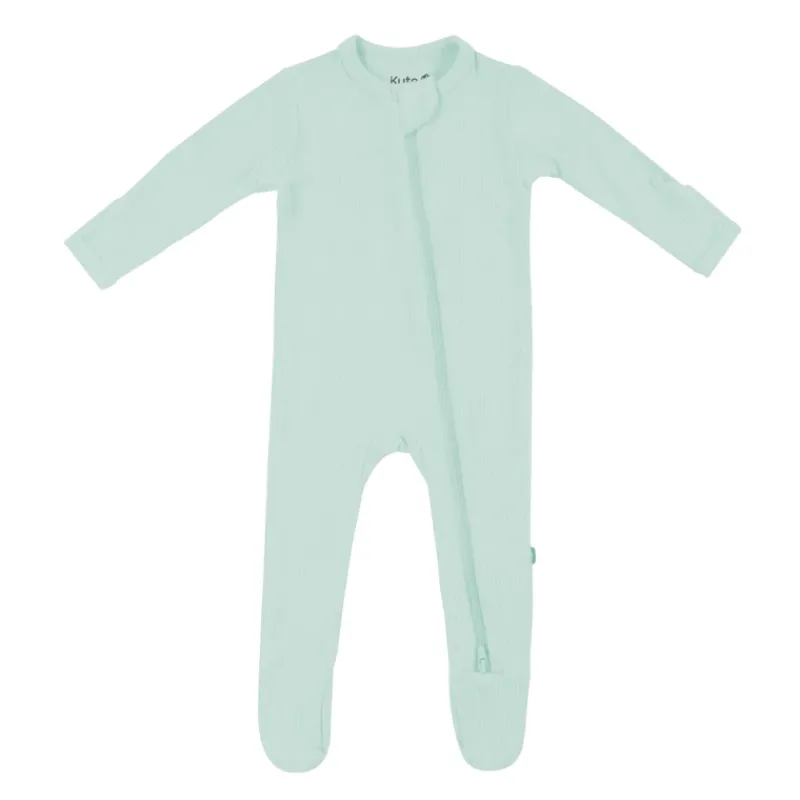 Kyte Baby Ribbed Bamboo Zipper Footie