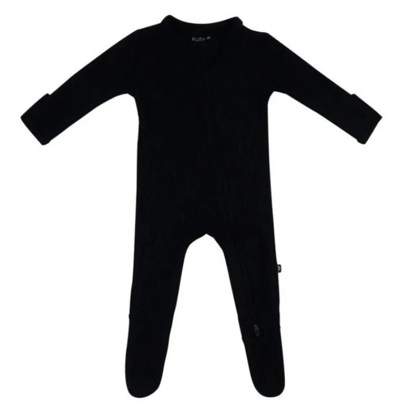 Kyte Baby Ribbed Bamboo Zipper Footie