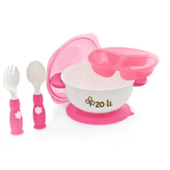 Zoli STUCK Feeding Bowl Set - Pink