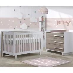 Tulip Juvenile Urban Convertible Crib and Urban 3 Drawer Dresser Combo