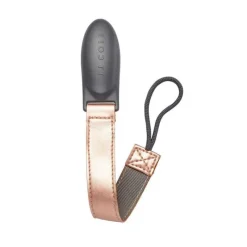 JJ Cole Vegan Leather Pacifier Clip - Rosegold