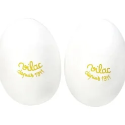 Vilac Wooden Egg Maracas - White