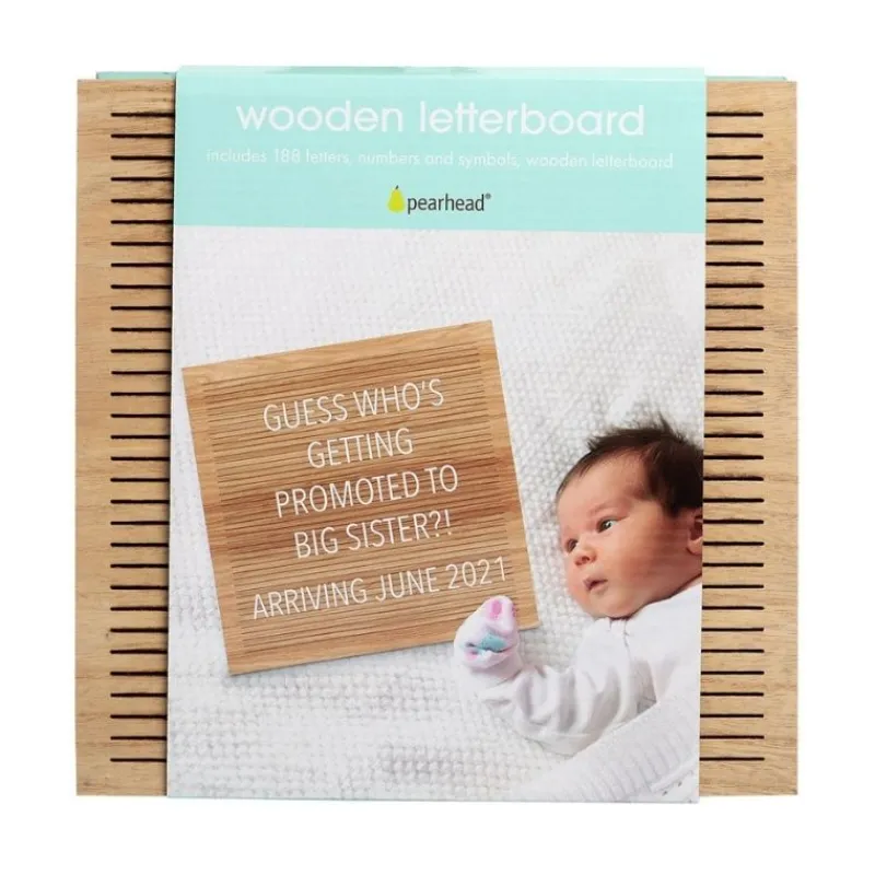 Pearhead Wooden Letterboard Set