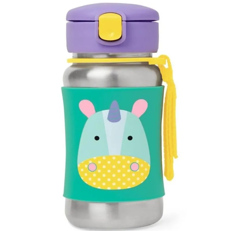 Skip Hop Zoo Stainless Steel Straw Bottle